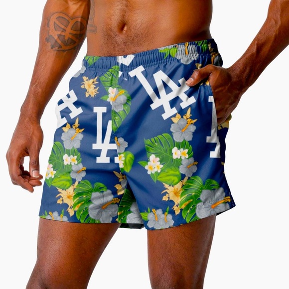 Los Angeles Dodgers Other - NWOT Los Angeles Dodgers Official Merchandise Floral Swimming Trunks 2XL